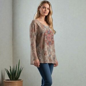 Simply Emma Lace Sequins Multicolor Lightweight Sweater. Size 2X.